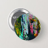 Glas in lood effect abstract modern afbeelding ronde button 5,7 cm (Voorkant /achterkant)