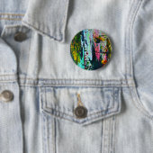 Glas in lood effect abstract modern afbeelding ronde button 5,7 cm (In situ)