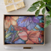 Glas in lood Effect Bloemen Decoupage Tissuepapier (Geschenk)