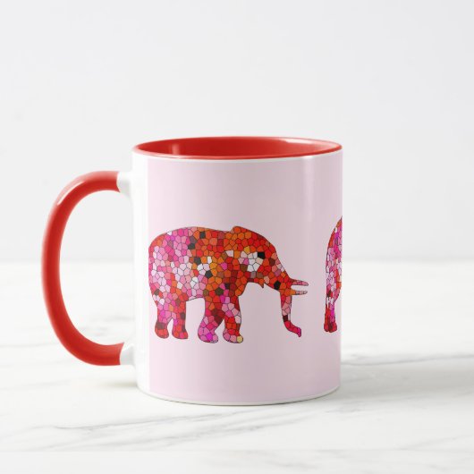 Glas in lood Elephant Mok (Links)