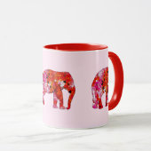 Glas in lood Elephant Mok (Voorkant rechts)