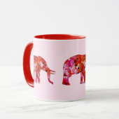 Glas in lood Elephant Mok (Voorkant links)