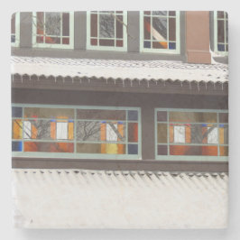 Glas in lood en ijsjes - Martha's wijngaard Stenen Onderzetter