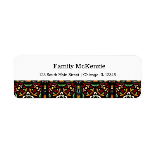 Glas in lood etiket (Voorkant)