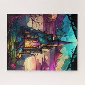 Glas in lood Fairytale Castle,  prinses Legpuzzel (Horizontaal)