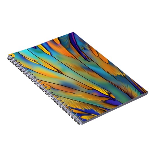 Glas in lood Feather AI Abstracte Art Notitieboek (Rechterzijde)