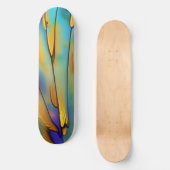 Glas in lood Feather AI Abstracte Art Skateboard (Voorkant)