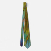 Glas in lood Feather AI Abstracte Art Stropdas (Achterkant)