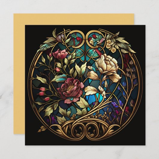 Glas in lood Floral Bouquet (Voorkant / Achterkant)