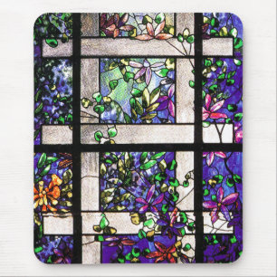 Glas in lood Floral Mousepad Muismat