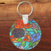 Glas in lood Floral Sleutelhanger (Voorkant)