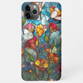 Glas in lood Flower Design iPhone Hoesje (Achterkant)