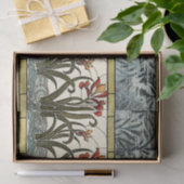 Glas in lood Flowers met Tan Border Tissuepapier (Geschenk)