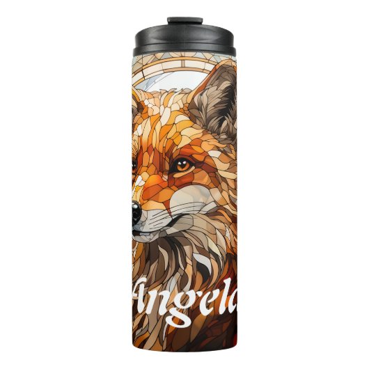 Glas in lood Fox Thermosbeker (Voorkant)