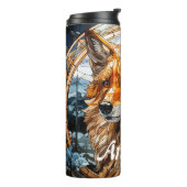 Glas in lood Fox Thermosbeker (Gedraaid links)