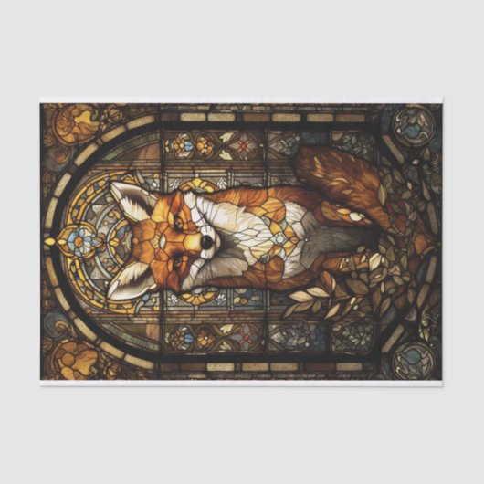 Glas in lood Fox Tissuepapier (Voorkant)