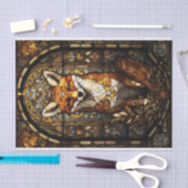 Glas in lood Fox Tissuepapier (Craft)