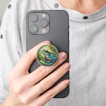 Glas in lood Frog Art Phone Grip