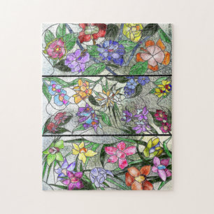 Glas in lood Garden Puzzle Legpuzzel