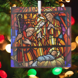 Glas in lood Geboorte Afbeelding Baby Jesus Glas Ornament