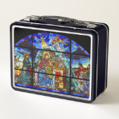 Glas in lood geboorte van Christus (Achterkant)