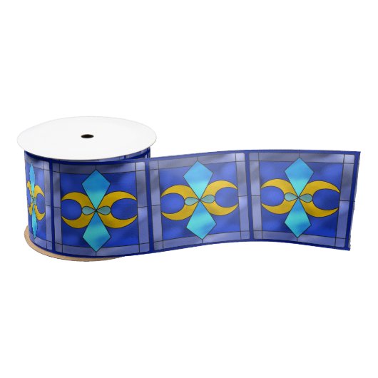 Glas in lood Geometric Moon Pattern Ribbon 3'' Lint (Spoel)