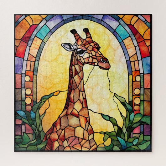 Glas in lood Giraffe Legpuzzel (Verticaal)