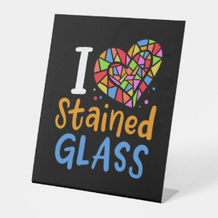 Glas in lood Glas in lood Artiest Reclamebord Met Voetstuk