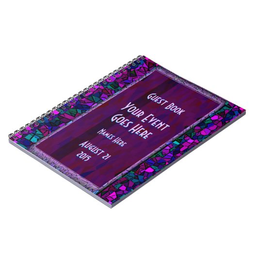 Glas in lood Glitter Guest Book Notitieboek (Linkerzijde)