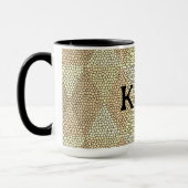 Glas-in-lood gouden diamantpatroon mok (Links)