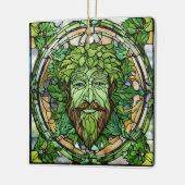 Glas in lood Groen Man Ornament (Links)