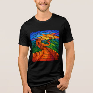 Glas-in-lood Groot-Muur-van-China-T-shirt Tri-Blend Shirt