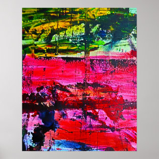 Glas in lood heeft een levendige moderne abstracte poster