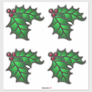 Glas in lood Holly en Berries Kit Sticker