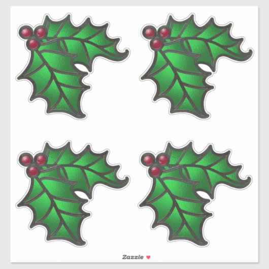 Glas in lood Holly en Berries Kit Sticker (Vel)