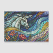 Glas in lood Horse Abstracte Decoupage Tissuepapier (Voorkant)