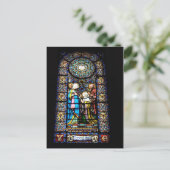 Glas in lood in het Briefkaart van Montserrat (Staand voorkant)