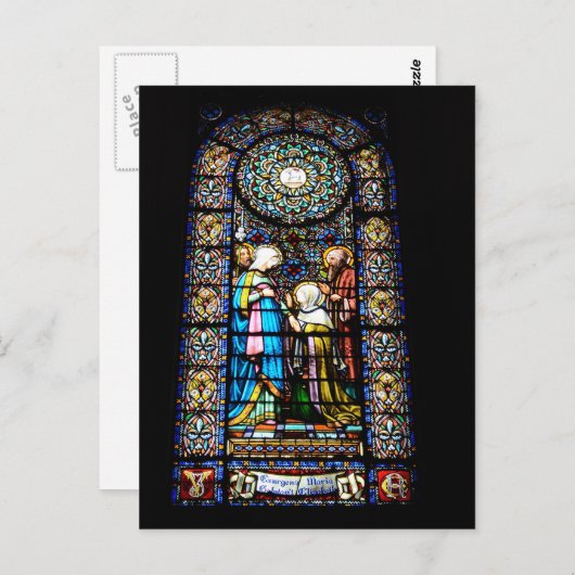 Glas in lood in het Briefkaart van Montserrat (Voorkant / Achterkant)
