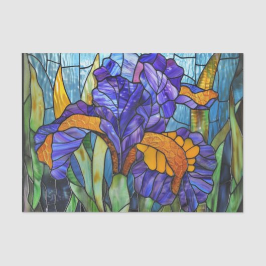 Glas in lood Iris 2D Tissuepapier (Voorkant)