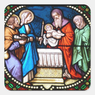 Glas in lood Jesus Christ Kerst sticker