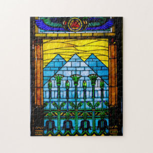 Glas in lood Jigzaag Puzzle (Egyptische Pyramides) Legpuzzel