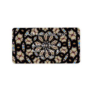 Glas in lood Kaleidoscoop 2 Etiket