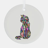 Glas in lood kat glas ornament (Achterkant)