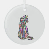 Glas in lood kat ornament (Voorkant)