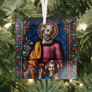Glas in lood kerglas ornament