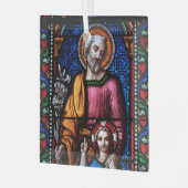 Glas in lood kerglas sierglas ornament (Voorkant links)