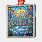 Glas in lood Kerk Ornament (Links)