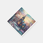 Glas in lood Kerk Papieren servetten (Hoek)