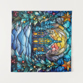 Glas in lood Kerk Tapestry Wandkleed (Voorkant (horizontaal))