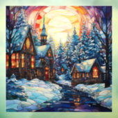 Glas in lood Kerk Venster Cling Raamsticker (Vel 3)